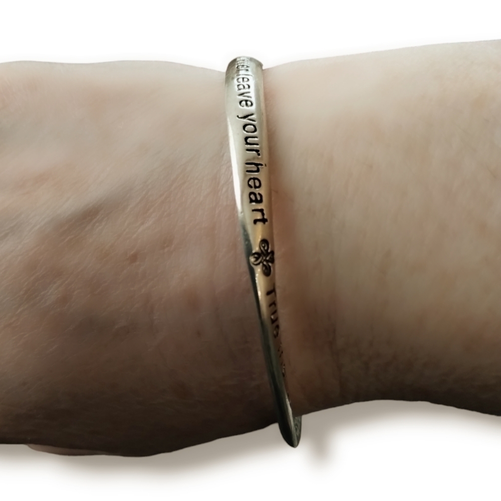 Engraved Friendship Stacking Bangle - Picture 2 of 3